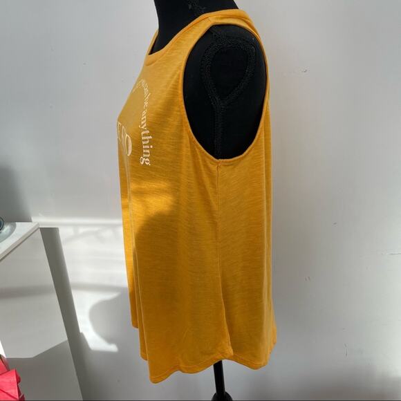 Torrid Classic Fit Tank Top Size 00 Golden Yellow Be Kind Lightweight Summer - Picture 4 of 7